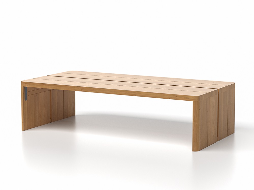 Mesa de Centro Olma (Baja): Teak maciza. Superficie funcional y estética para cualquier ambiente outdoor