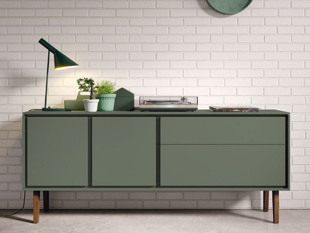 Aparador bajo con dos puertas y dos cajones New Book 19 de Vive