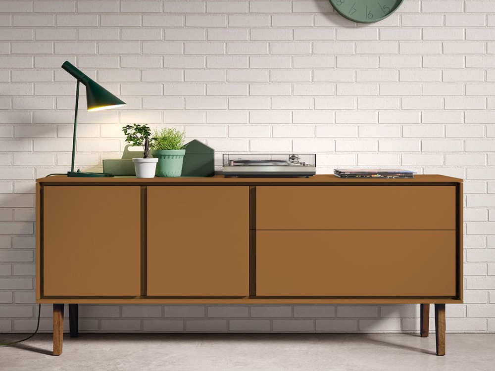 Tono mostaza para el aparador New Book 19 de muebles Vive