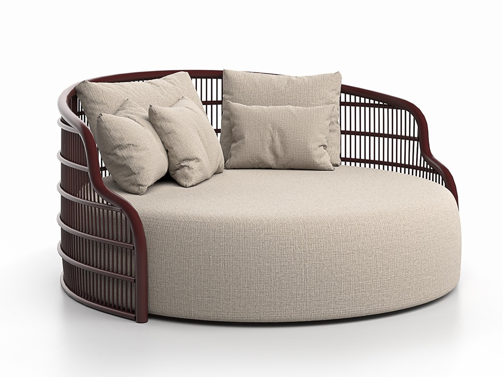 Daybed Serra en aluminio burgundi: diseño y confort para tu terraza o jardín