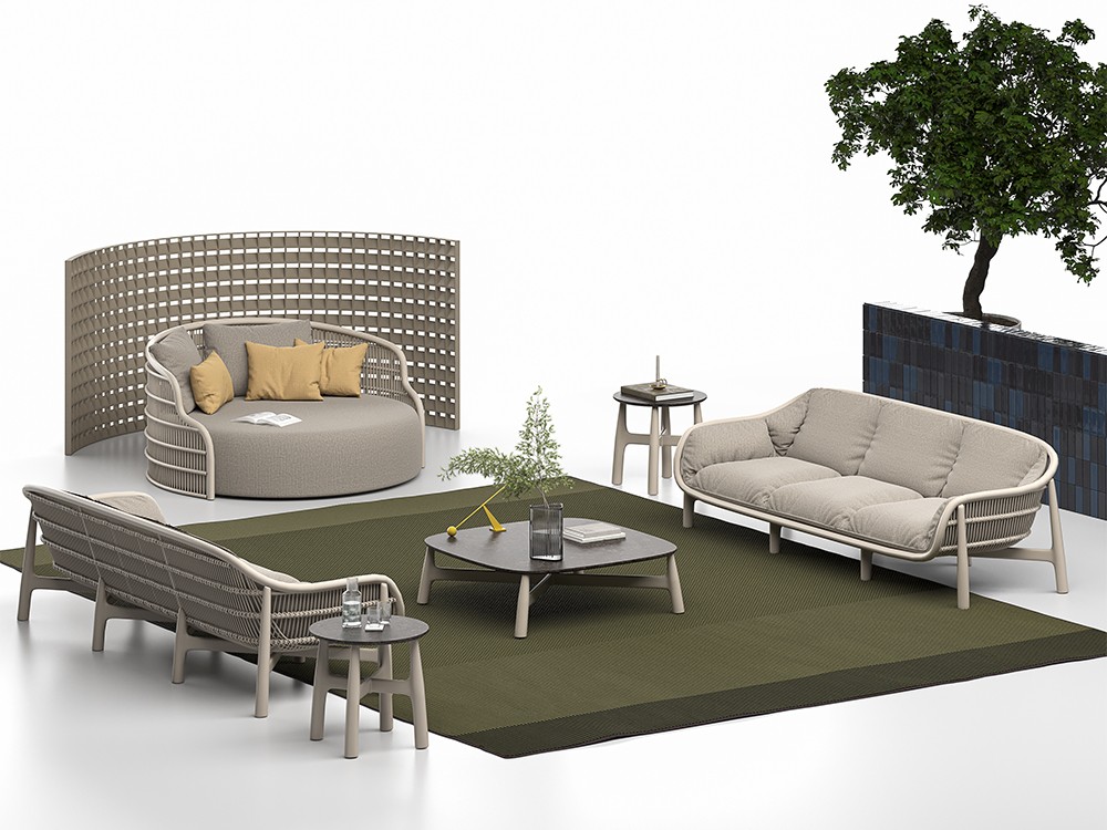 Mesas de centro Serra: Cuadradas y rectangulares, el complemento ideal para crear espacios lounge exteriores.