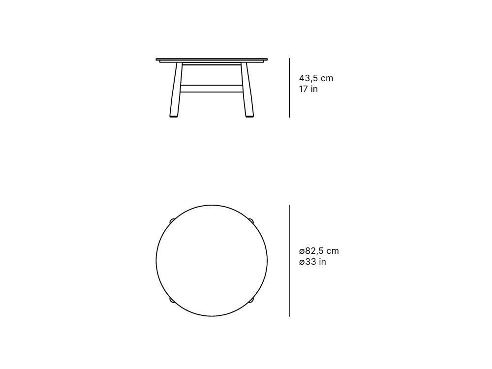 medidas de la mesa auxiliar para exterior Serra de SKLD grande
