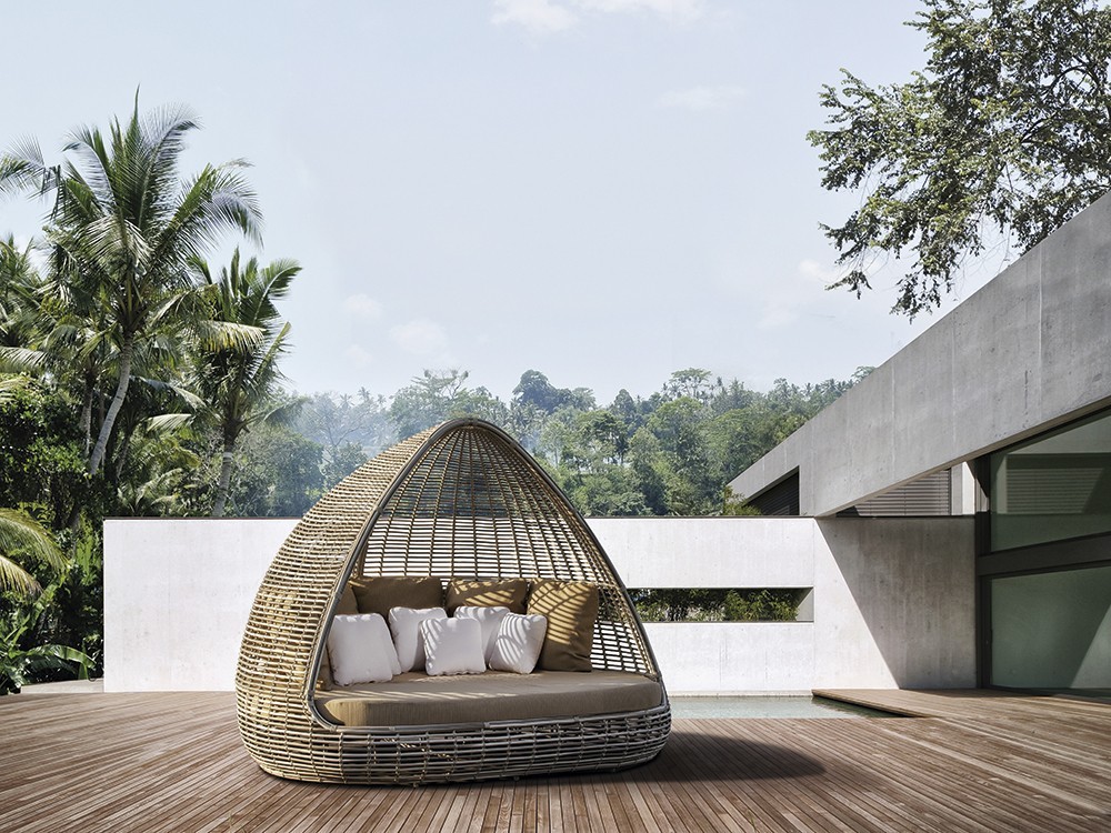 Daybed cubierta de fibra sintética trenzada Shade Skyline Design - 7