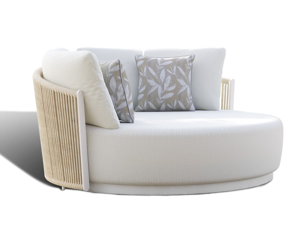 Elige entre los dos acabados para la estructura de la daybed redonda Hommy Marinella