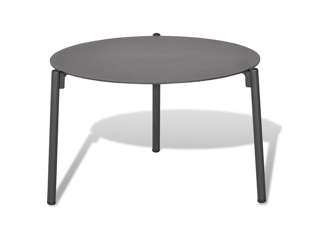 Mesa alta de centro Tropea de aluminio color antracita, el complemento perfecto para tu salón exterior