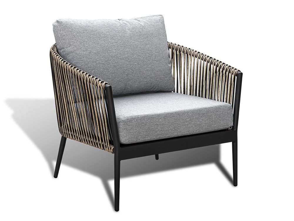 Sillón para exterior de aluminio y fibra sintética Bianca de Joenfa Agua de Mar