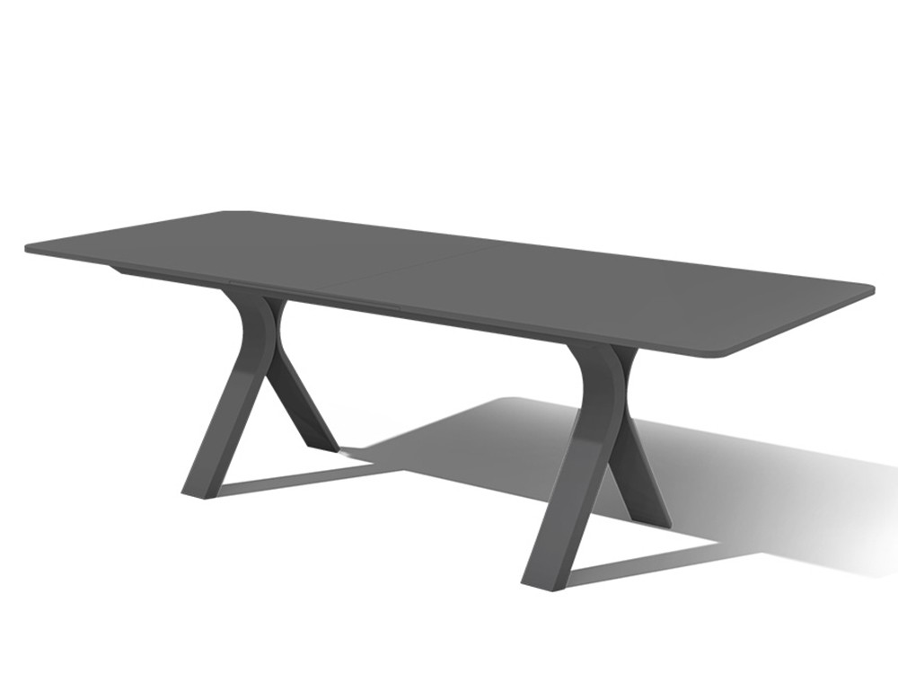 Mesa de comedor Andretta de Joenfa Agua de Mar, extensible con sobre en Grey Sintered Stone.