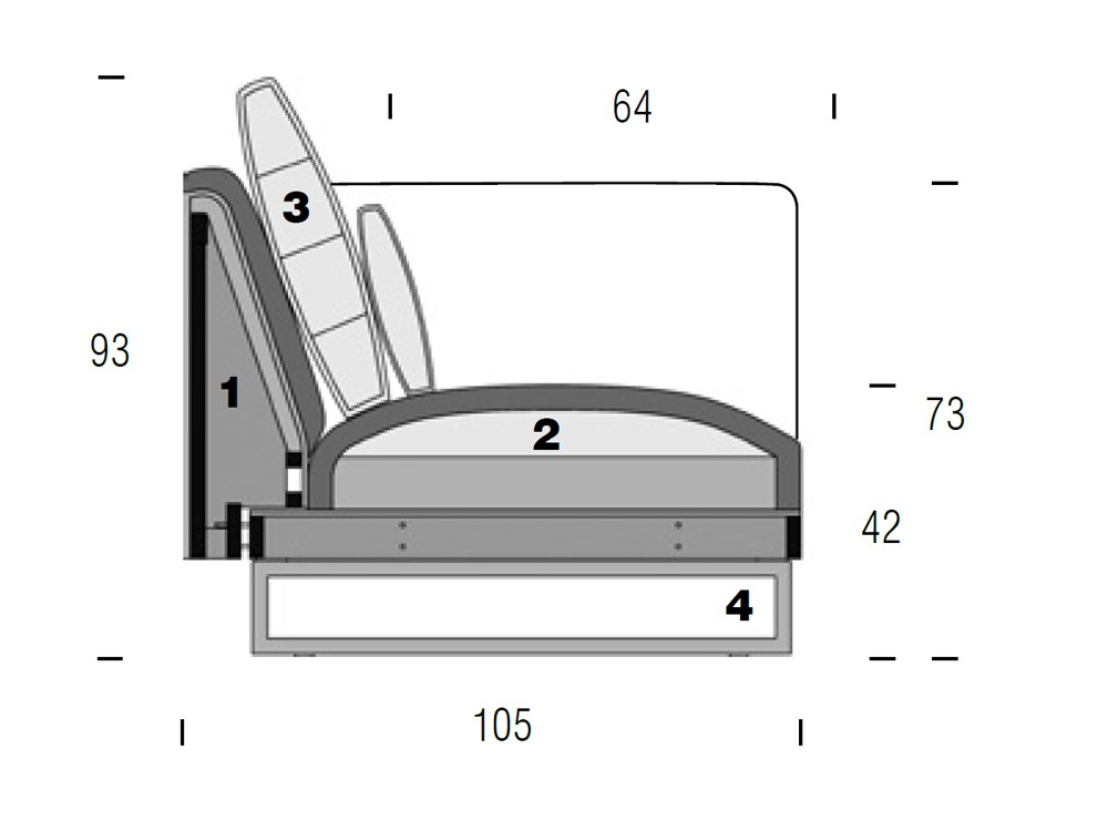 Sofá Wing de 2 o 3 plazas Beltá & Frajumar