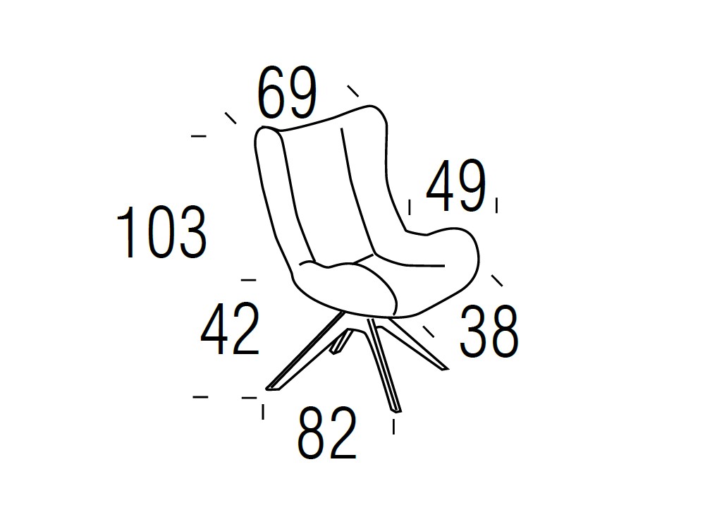 Butaca giratoria Lase Wood Beltá & Frajumar