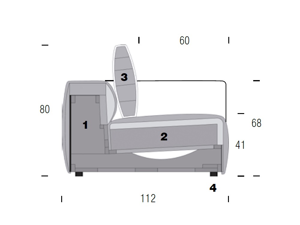 Medias asiento sofá modular Suit Beltá Frajumar