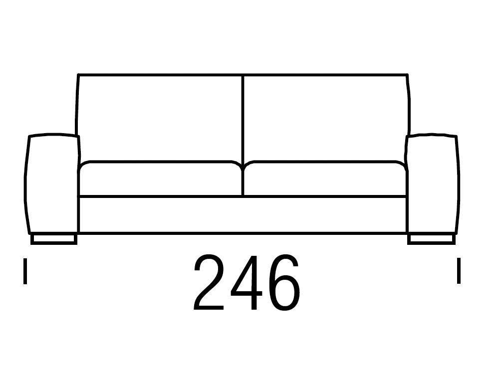 El sofá Ilah de Beltá Frajumar de 4 plazas