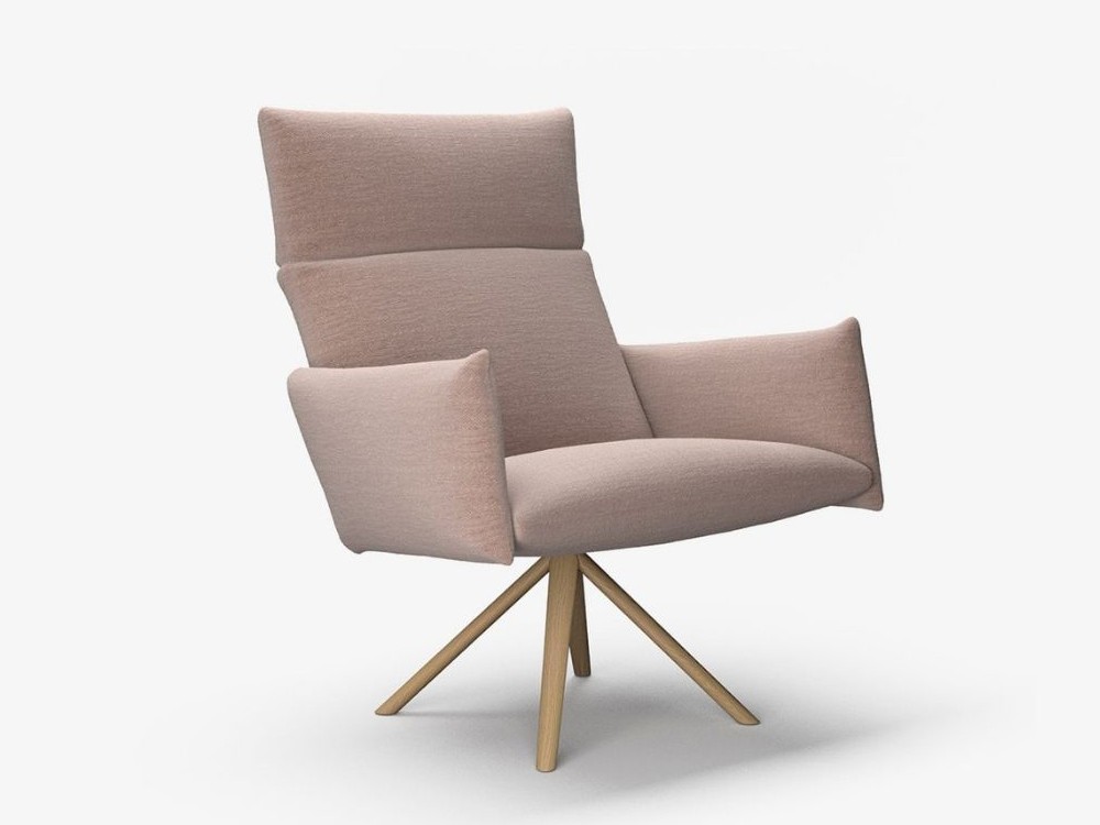 Con base giratoria de madera maciza de fresno en varios acabados Callma de Beltá Frajumar