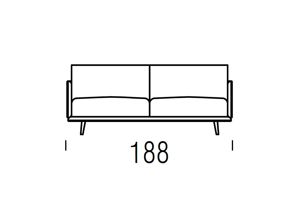 Sofá de tres plazas 188cm Must de Beltá Frajumar