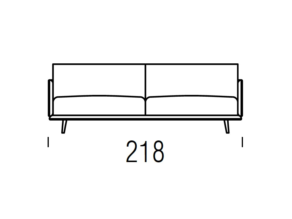 Sofá de cuatro plazas 218cm Must de Beltá Frajumar