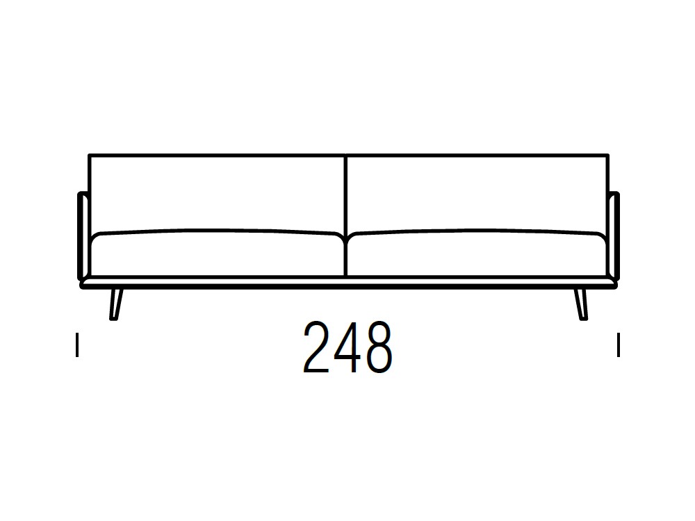 Sofá de cinco plazas 248cm Must de Beltá Frajumar