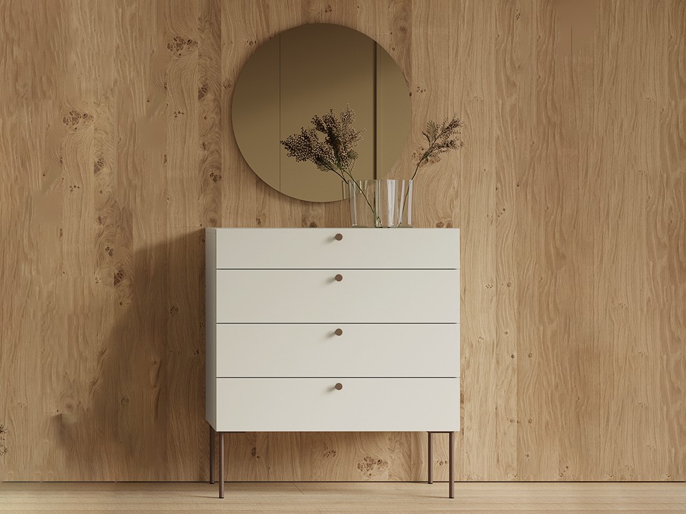 Cómoda compact en laca blanco mate Vive