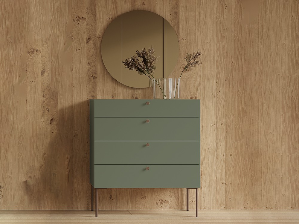 Cómoda compact en laca cuarzo mate Vive