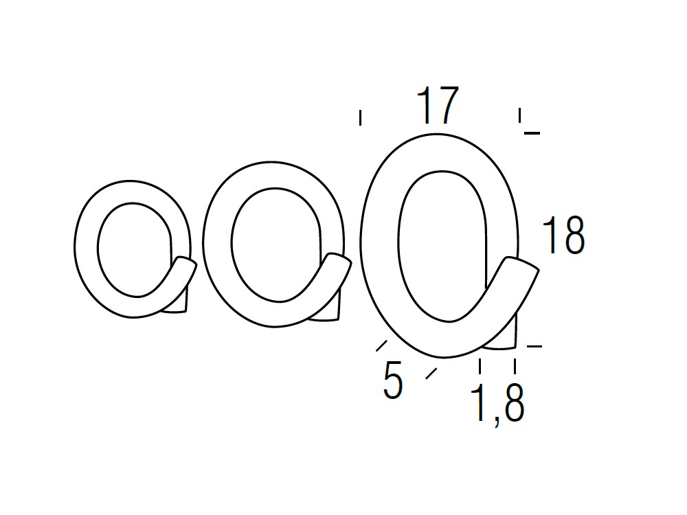 Medidas de los percheros Loop de Beltá Frajumar