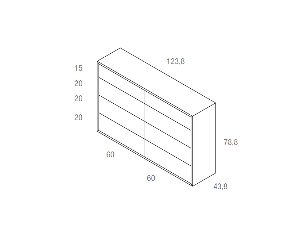 medidas de la cómoda Angul de vive