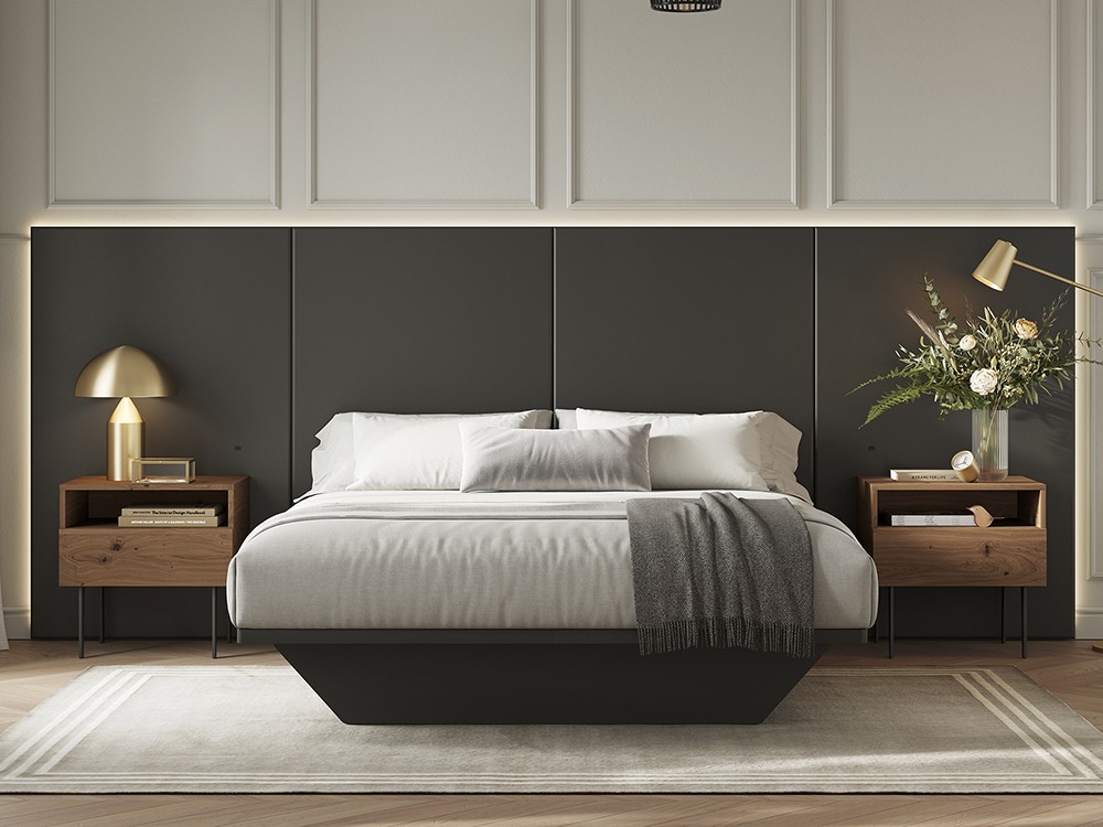 La base flot tiene un diseño elegante que hace que el colchón parezca flotar Vive