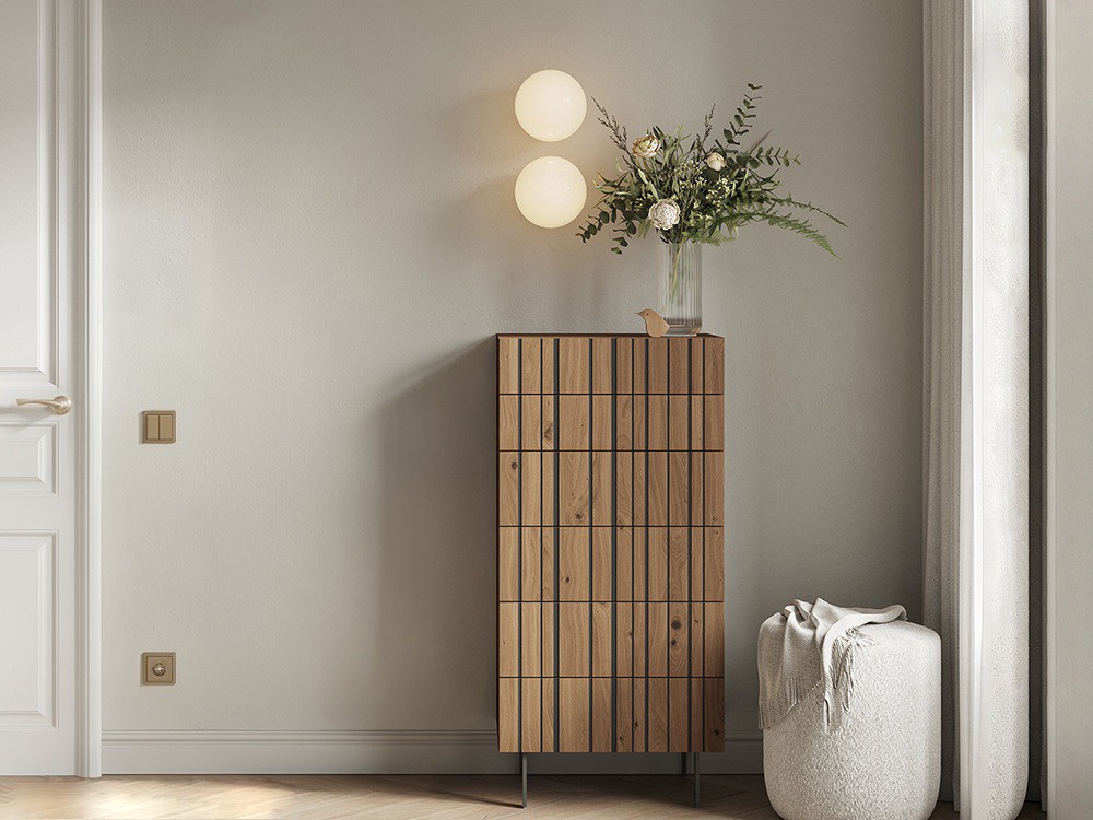 Sifonier Codic con seis cajones con frentes con listones de Vive