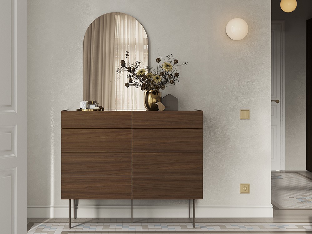 cómoda con ocho cajones Sora de Vive muebles.