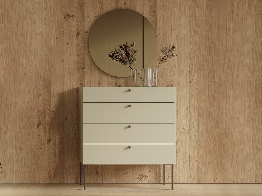 Espejo bronce redondo de Vive muebles