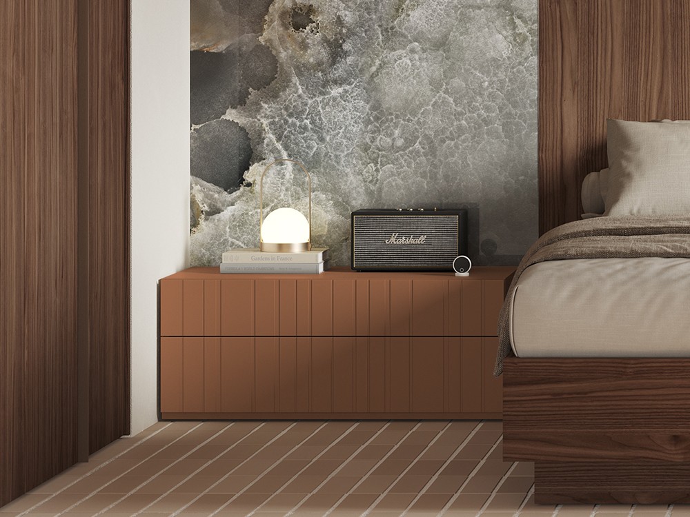 También disponible en chapas naturales barnizadas o teñidas de Vive muebles