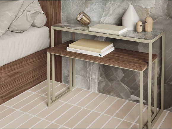 mesa nido auxiliar Nest ideal como mesita de noche o como mesa auxiliar en salón . Vive muebles