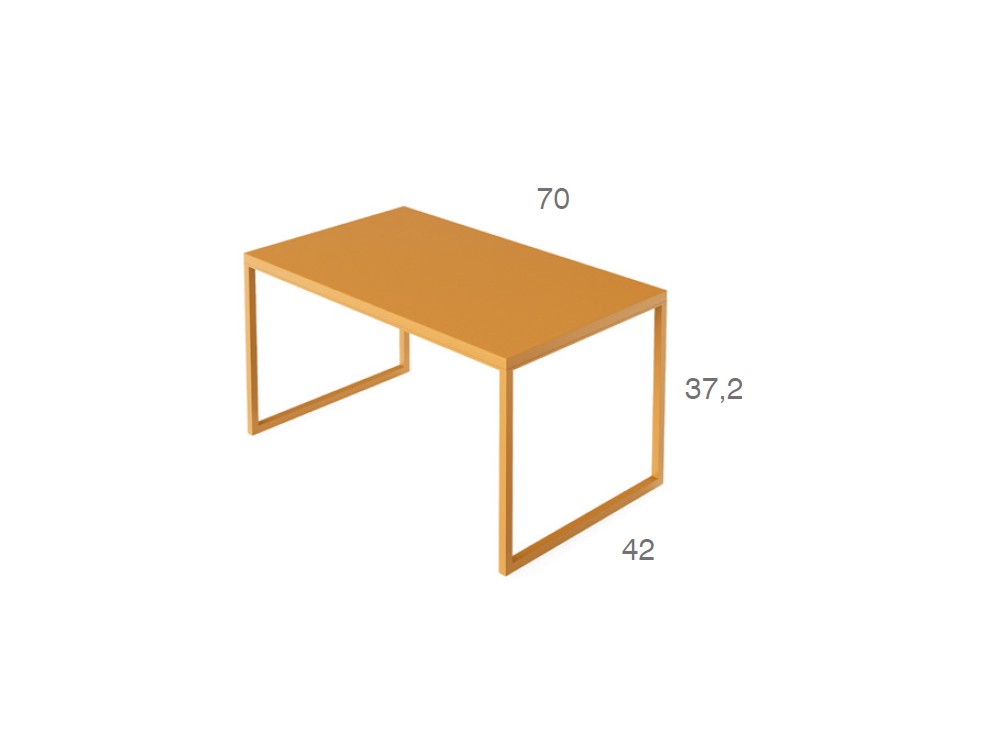medidas mesa Nest 70cm de Vive muebles