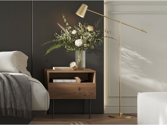 Mesita de noche con un cajón y hueco Compact de Vive muebles