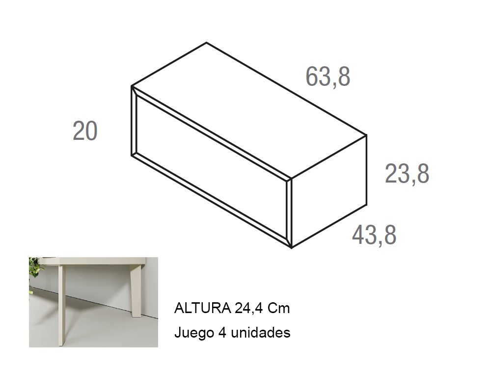 medidas de la mesita de noche Angul con un cajón 63.8 cm de vive muebles