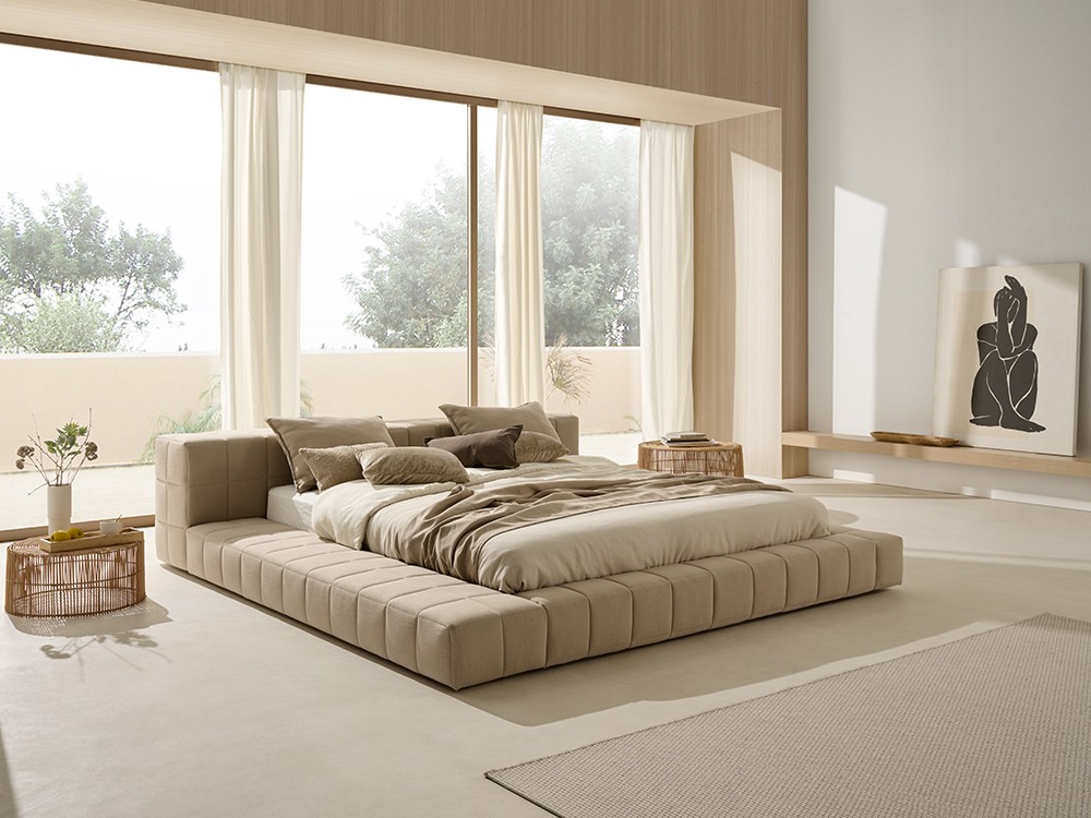 Cama de diseño tapizada York de Acana