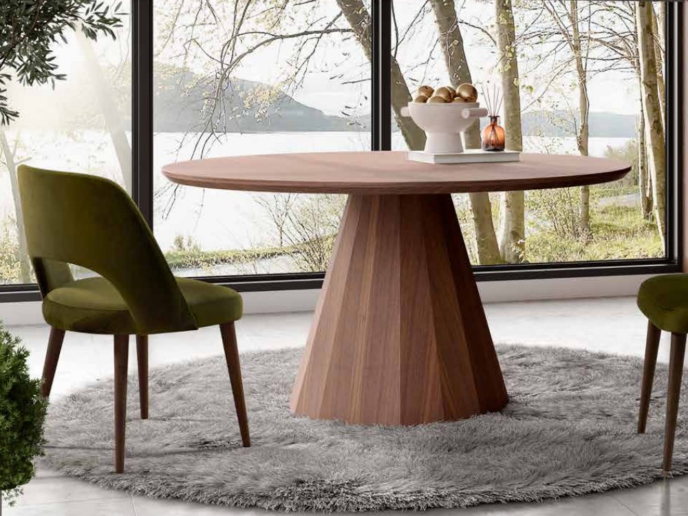 Con base cónica de líneas escultóricas, elige entre los acabados que te ofrecemos, también en porcelánico.