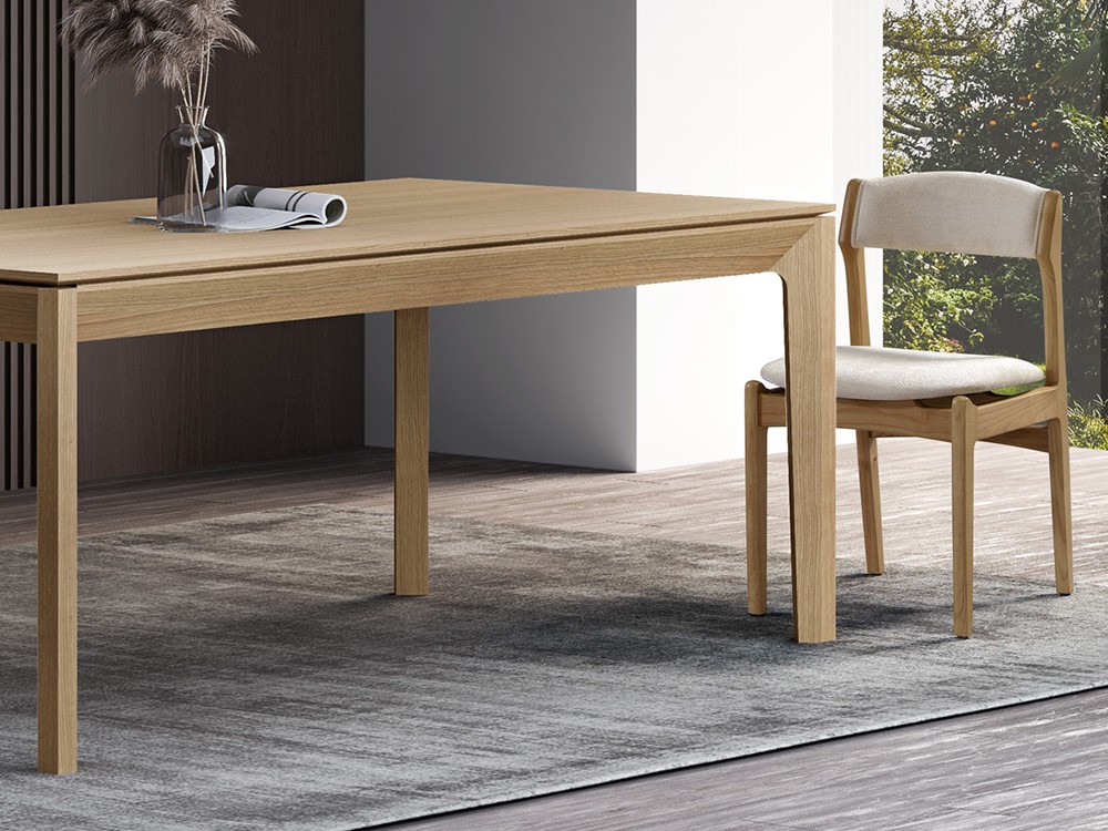 Mesa extensible chapa natural Arleth