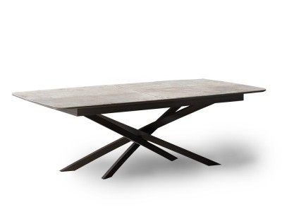 Mesa extensible de comedor Curvy porcelánico de Tabula
