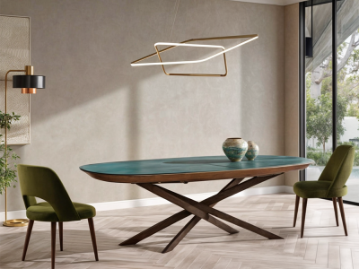 Mesa ovalada extensible para comedor Flamme de Tabula
