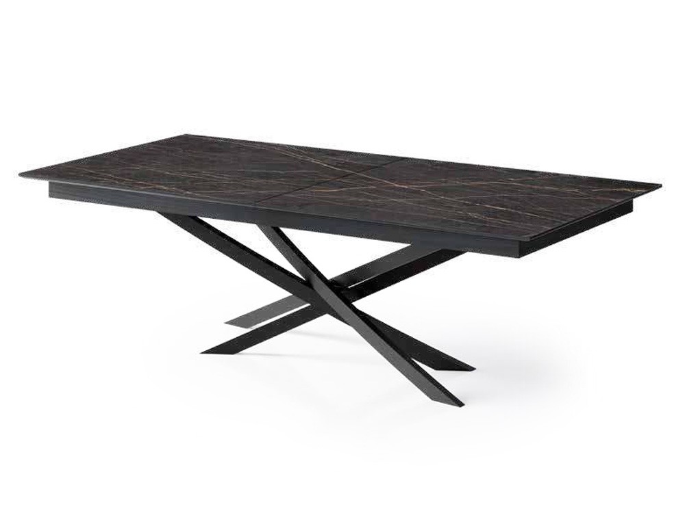 Mesa extensible para comedor con sobre en porcelánicos a elegir Milena de Tabula