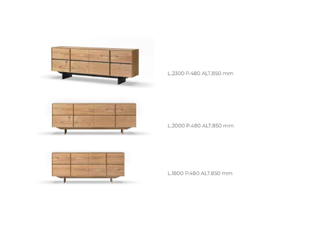 Medidas disponibles para el aparador bajo Khalo de Tabula