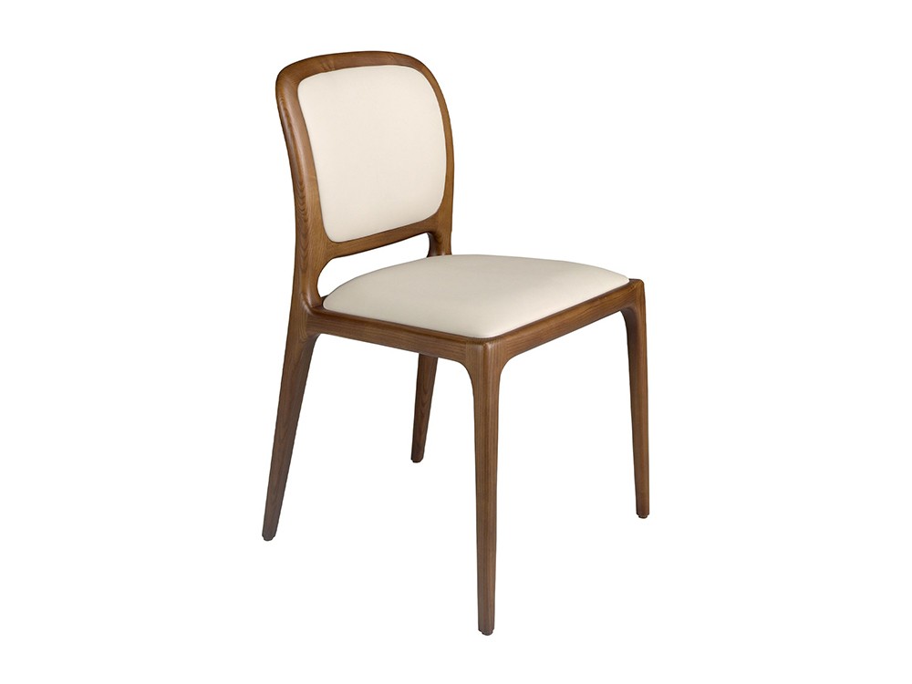 Silla de comedor tapizada en polipiel crema 4169 de Ángel Cerdá