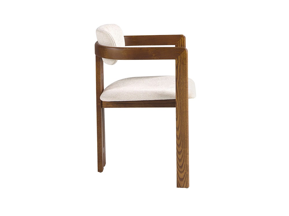 Tapizado en tejido blanco roto, silla de comedor 4194 de Ángel Cerdá