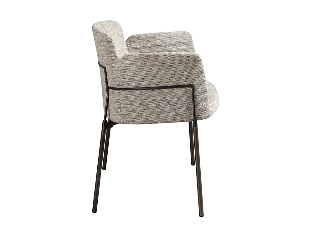 Estructura de metal negro, silla de comedor 4170 de Ángel Cerdá