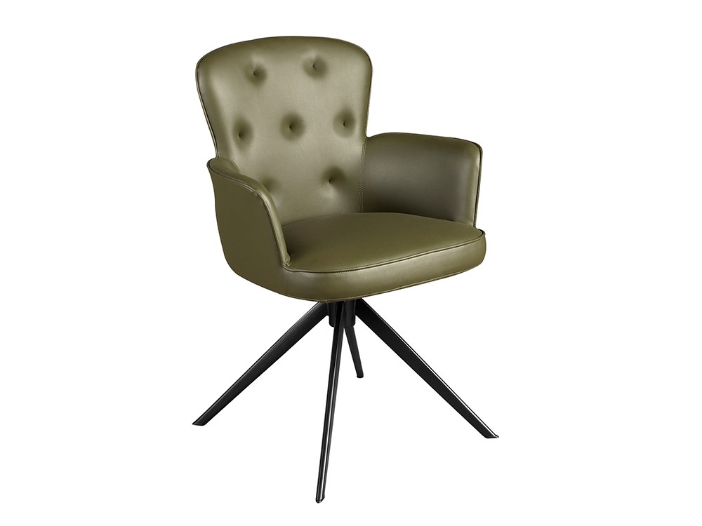 Silla giratoria tapizada en polipiel 4192 de Ángel Cerdá