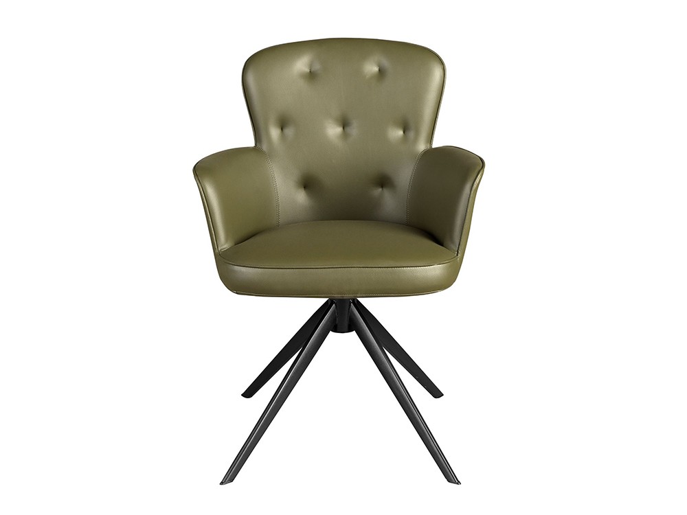 Silla de comedor con base giratoria de acero negro 4192 de Angel Cerdá