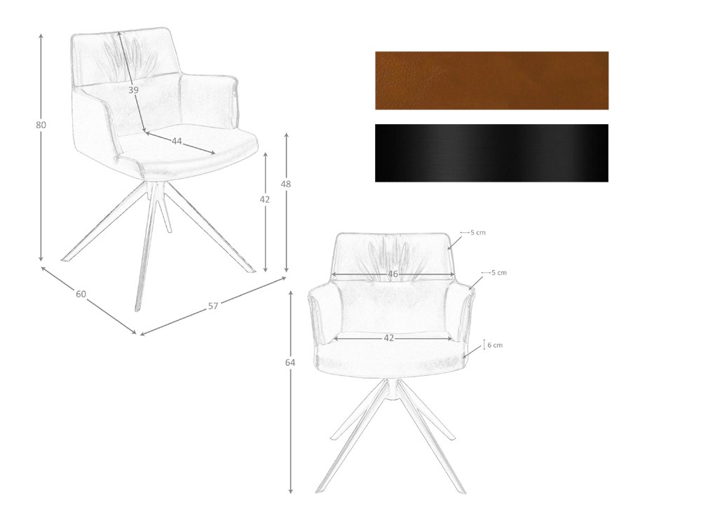 Medidas y acabados de la silla 4193 de Ángel Cerdá