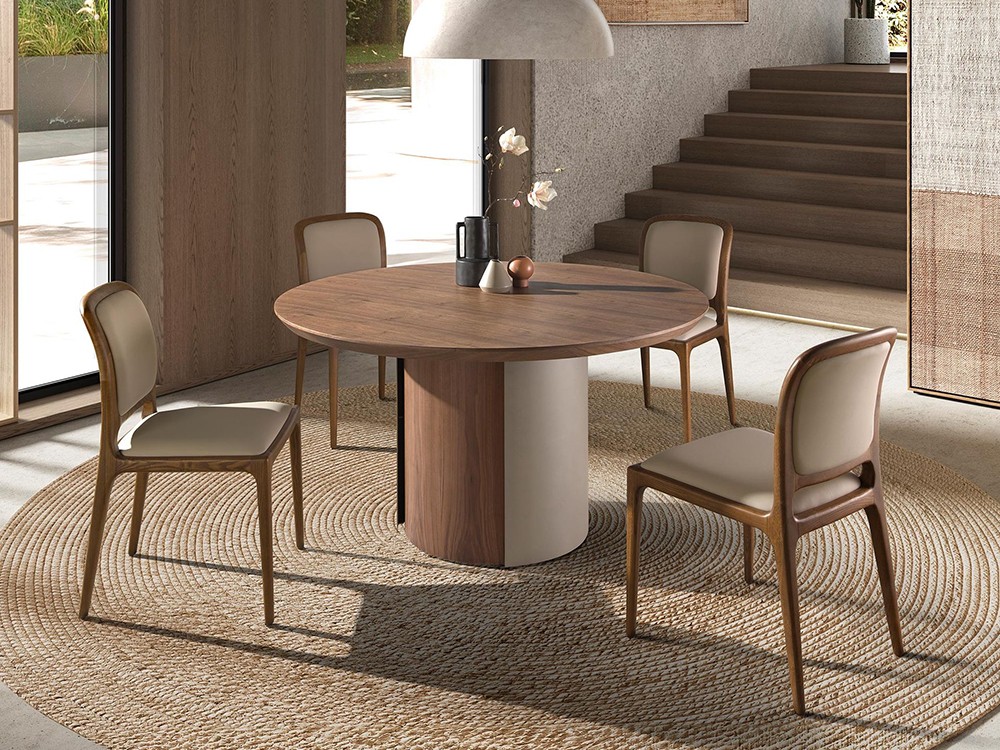 Mesa redonda fija de comedor 1163 de Ángel Cerdá