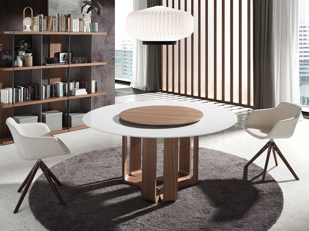 Diseño vanguardista para tu comedor con la mesa redonda 1137 de Ángel Cerdá