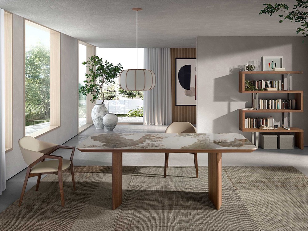 Combina la mesa 1129 con otras piezas de la colección de comedor de Ángel Cerdá