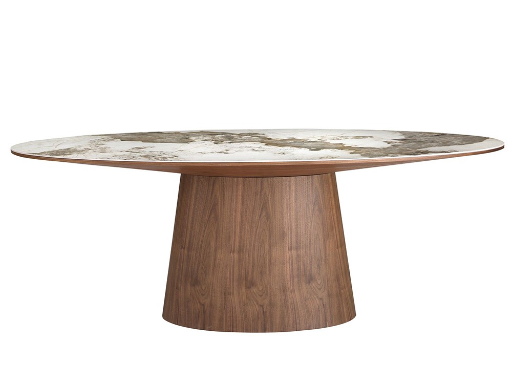 Diseño vanguardista para la mesa ovalada de comedor 1177 de Ángel Cerdá