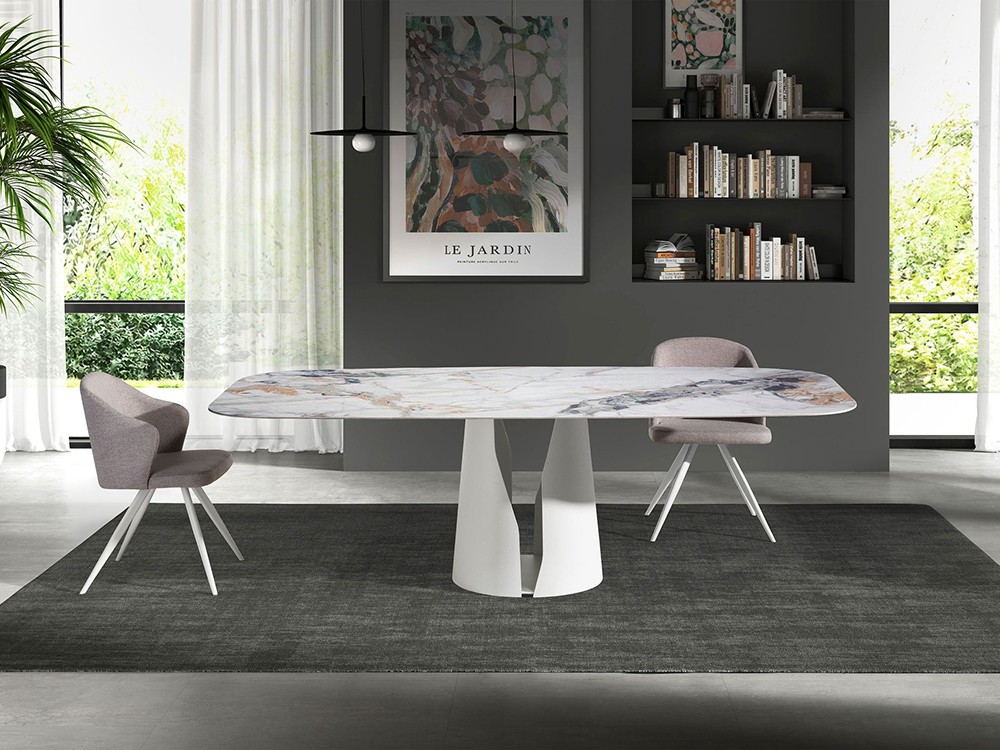 Combina la mesa fija 1135 con otras piezas de la colección de comedor de Angel Cerdá